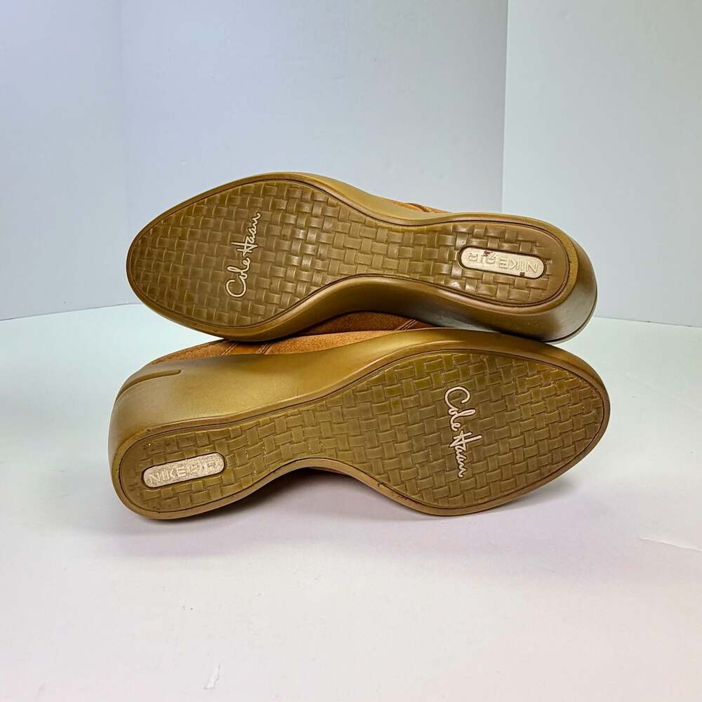 Cole Haan Women's Brown Suede Wedge Mule Clogs with Buckle Detail Size 8.5 B - Picture 4 of 15